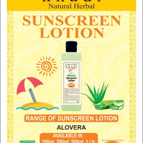 Khadi Natural Herbal Sunscreen Lotion – Alovera