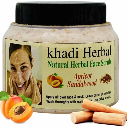 Khadi Natural Herbal Face Scrub – Sandalwood – Apricot